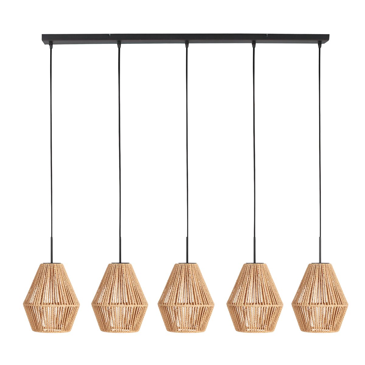 Hanglamp Ropex 4531ZW – 5-lichts touwlamp voor sfeervol wonen - Afbeelding 2