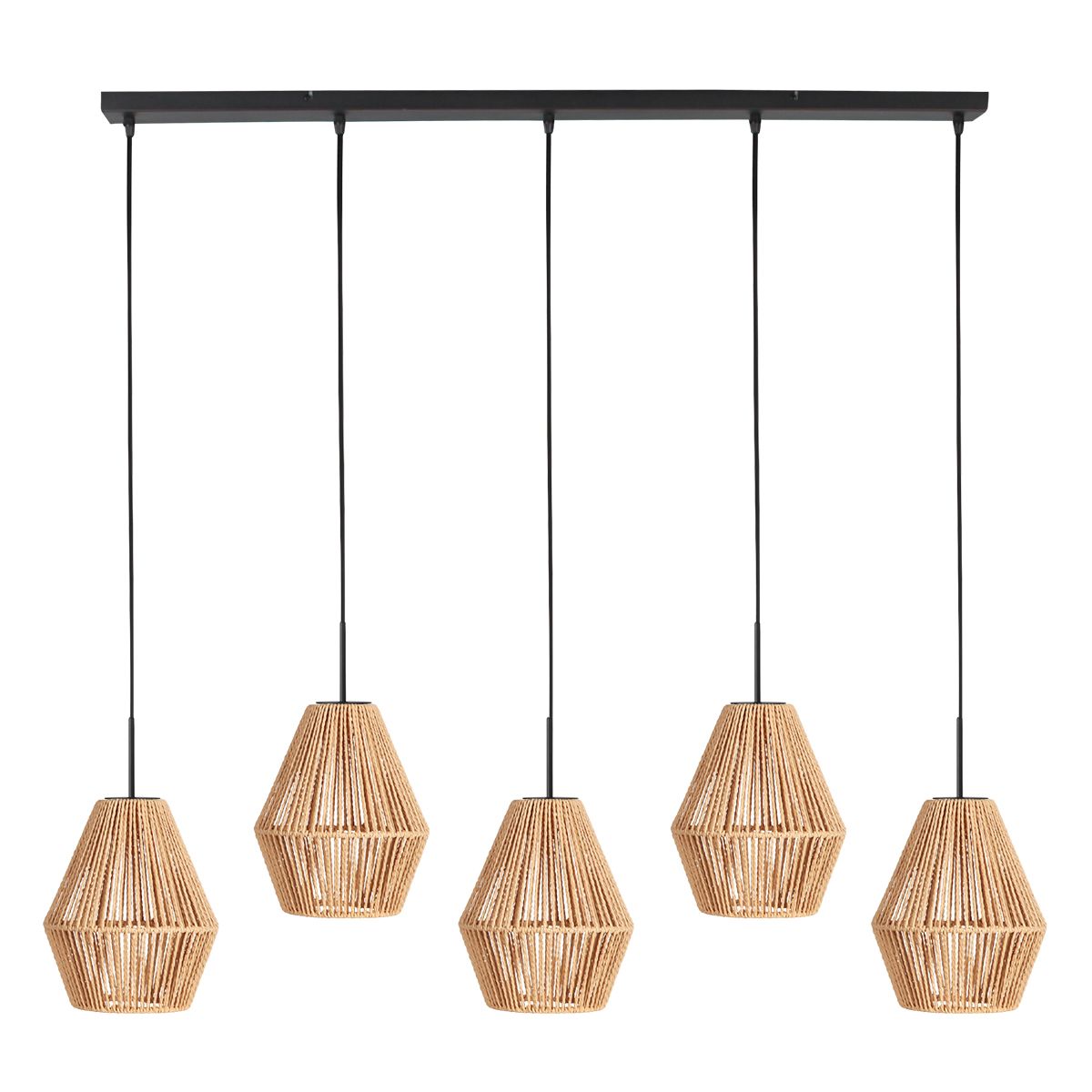 Hanglamp Ropex 4531ZW – 5-lichts touwlamp voor sfeervol wonen - Afbeelding 7