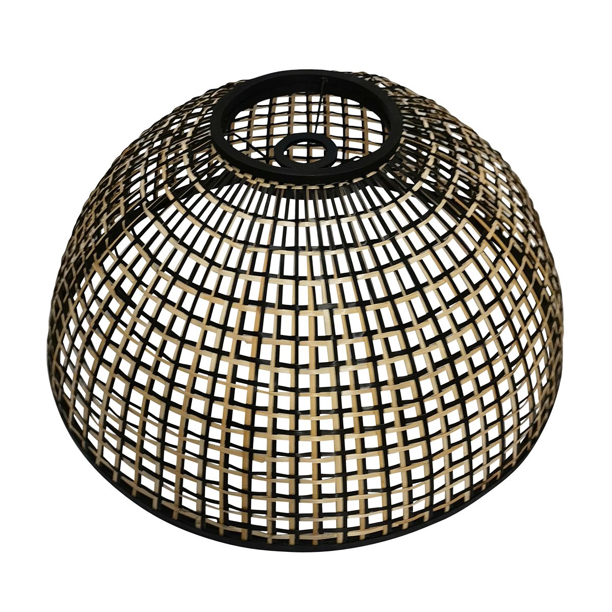 Nox Light 4561ZW – booglamp met halfronde bamboe kap 60 cm - Afbeelding 5