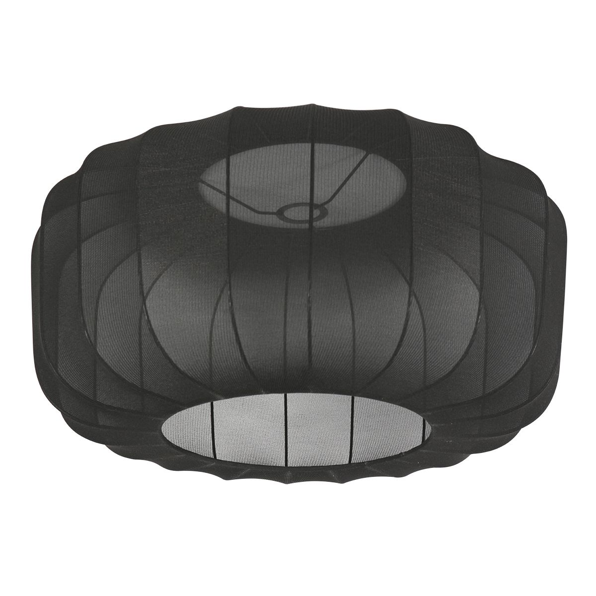 Zwarte booglamp Vela Lino 4565ZW met textiel kap Ø60 cm - Afbeelding 5