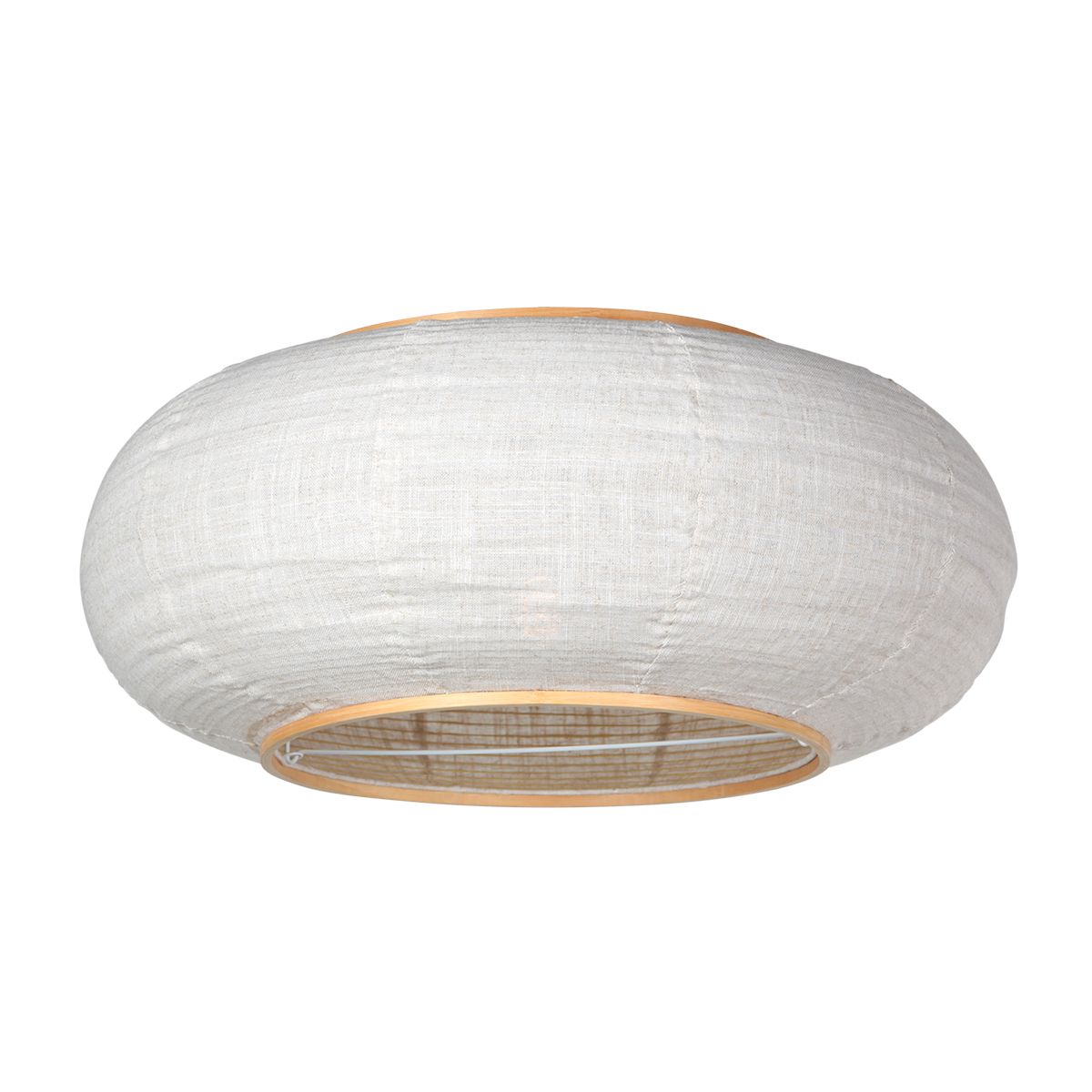 Booglamp Solva Zwart met Linnen Kap Ø60 cm - Afbeelding 5