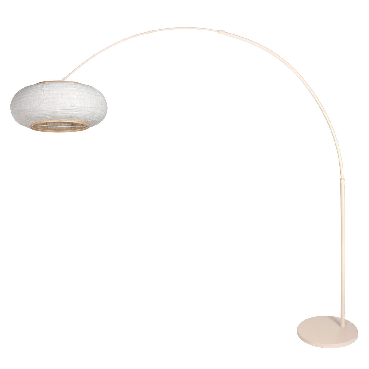 Steinhauer Silva Alba Booglamp Crème met Linnen Kap Ø60 cm - Afbeelding 2