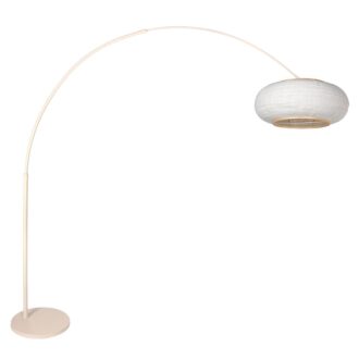 Steinhauer Silva Alba Booglamp Crème met Linnen Kap Ø60 cm