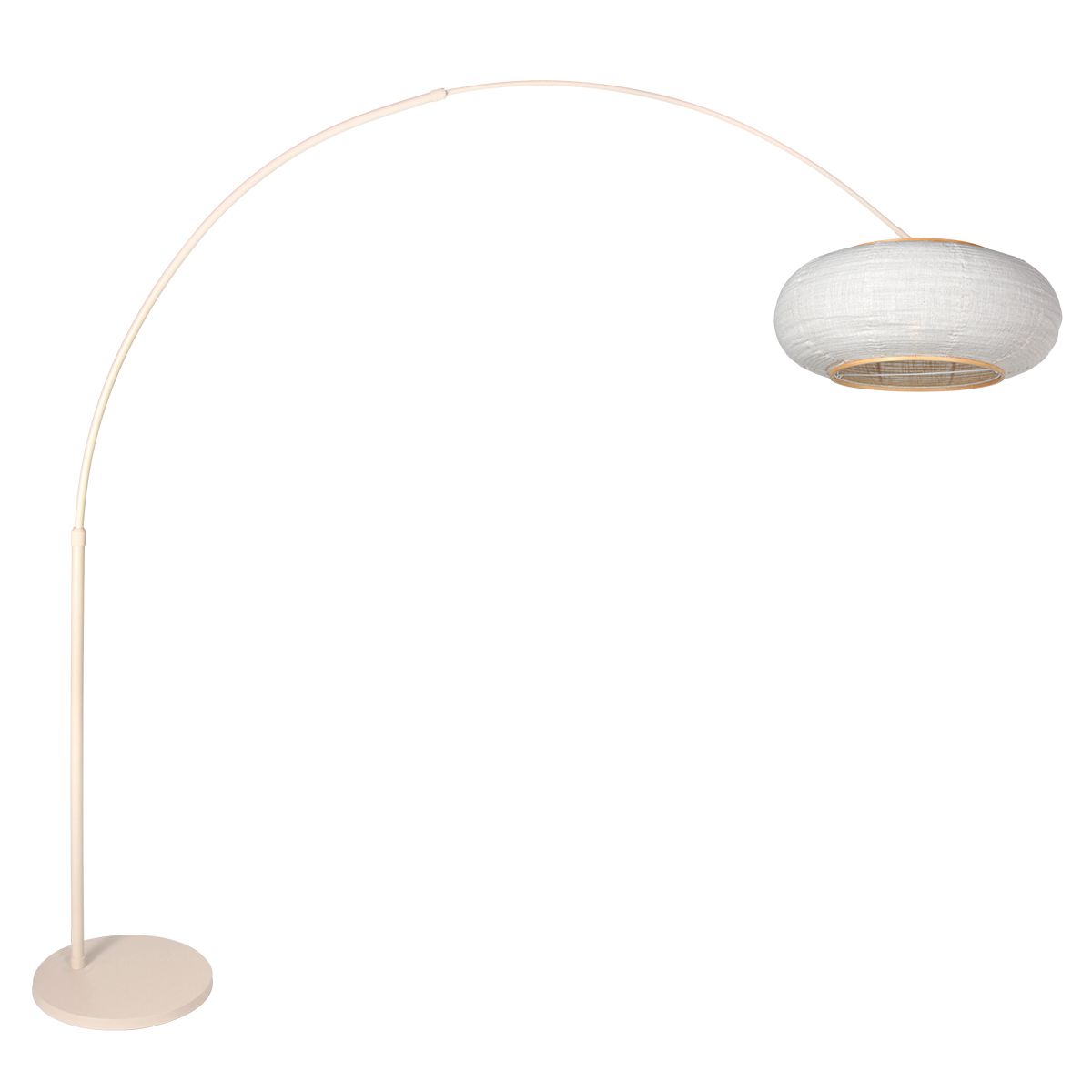 Steinhauer Silva Alba Booglamp Crème met Linnen Kap Ø60 cm