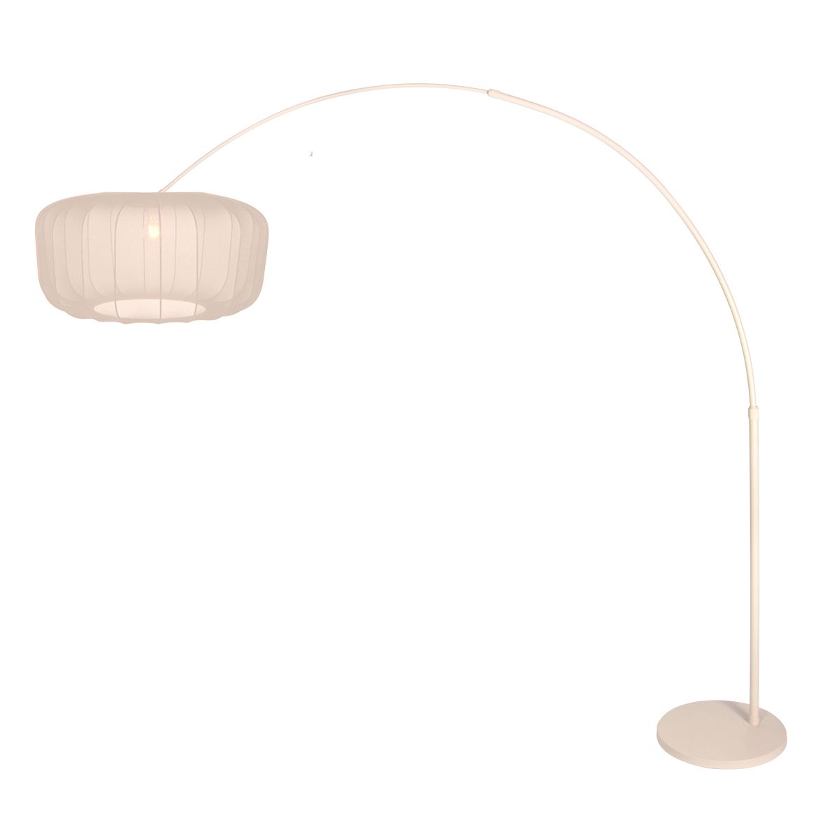 Steinhauer Vela Lino Booglamp Crème met Beige-Crème Kap Ø60 cm - Afbeelding 2