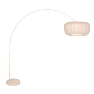 Steinhauer Vela Lino Booglamp Crème met Beige-Crème Kap Ø60 cm