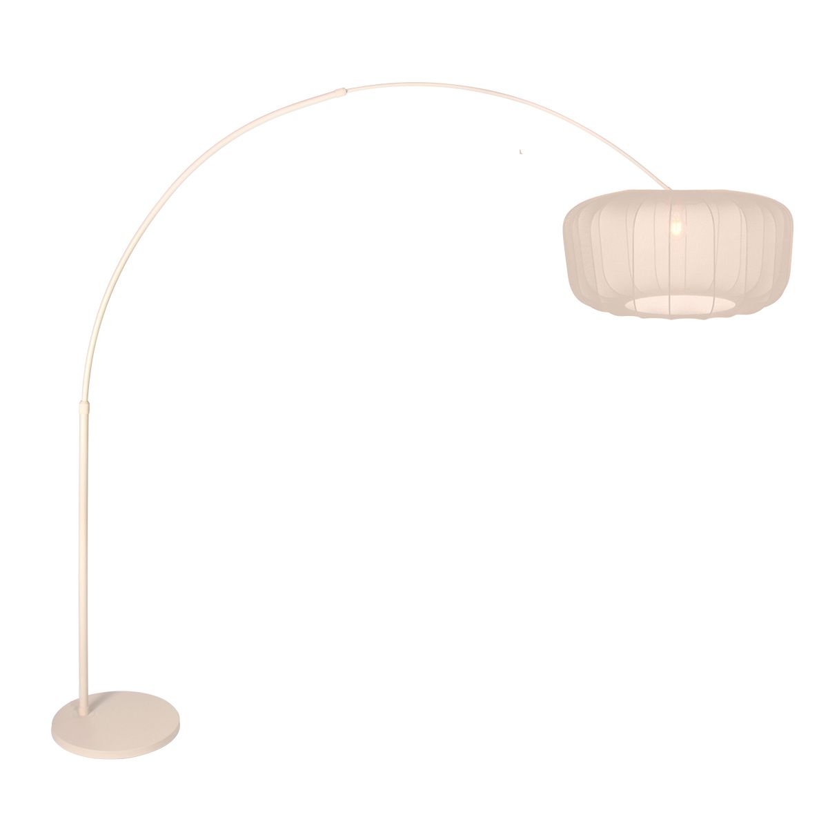 Steinhauer Vela Lino Booglamp Crème met Beige-Crème Kap Ø60 cm