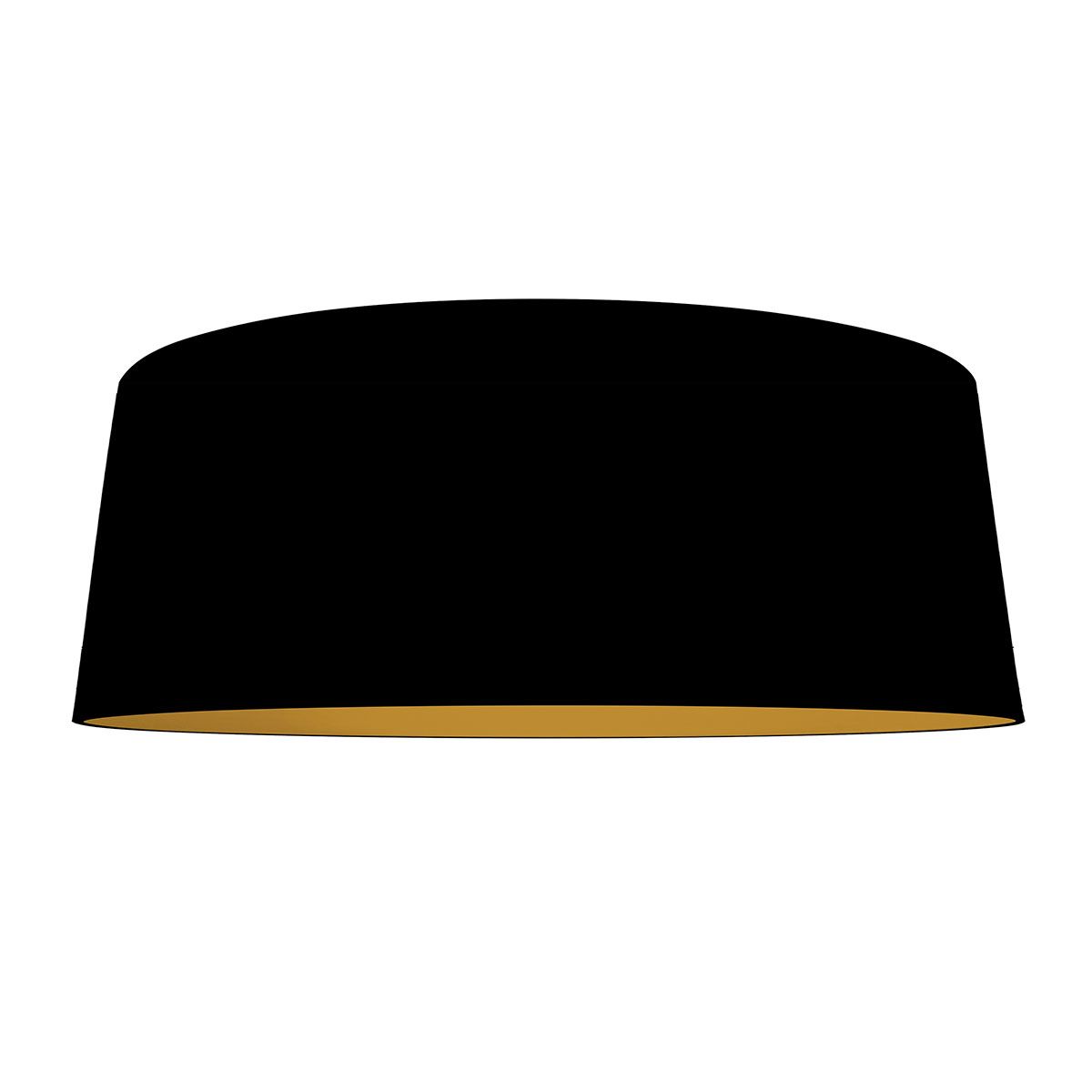 Booglamp Luma Dark 4771ZW zwart met zwart-gouden linnen kap Ø60 cm - Afbeelding 5