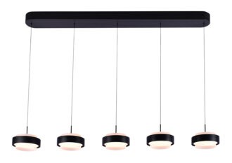 Freelight Hanglamp Puleggia 5-Lichts 120 cm – Zwart – Comfort Lift – Dim to Warm