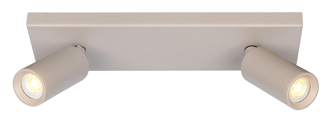 Opbouwspot Scolo 2-Lichts Balk – Crème