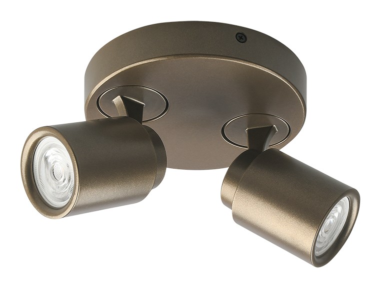 2-lichts Spot "Razza" GU-10 Brons-Goud