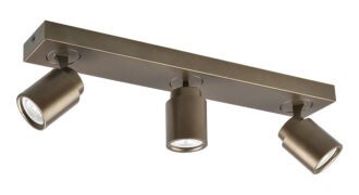 3-lichts Balk "Razza" GU-10 Brons-Goud