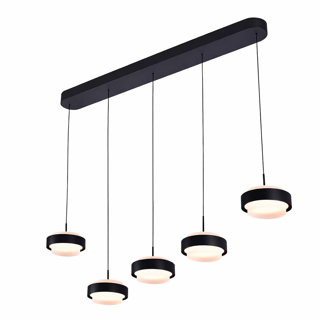 Freelight Hanglamp Puleggia 5-Lichts 120 cm – Zwart – Comfort Lift – Dim to Warm - Afbeelding 5