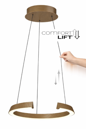 Freelight Hanglamp Cavallo Ø 50 cm – Comfortlift, Brons-Goud