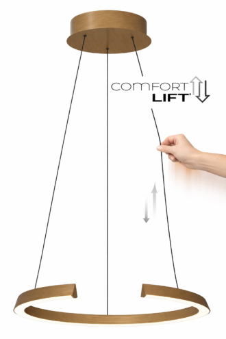 Freelight Hanglamp Cavallo Ø 65 cm – Comfortlift, Brons-Goud