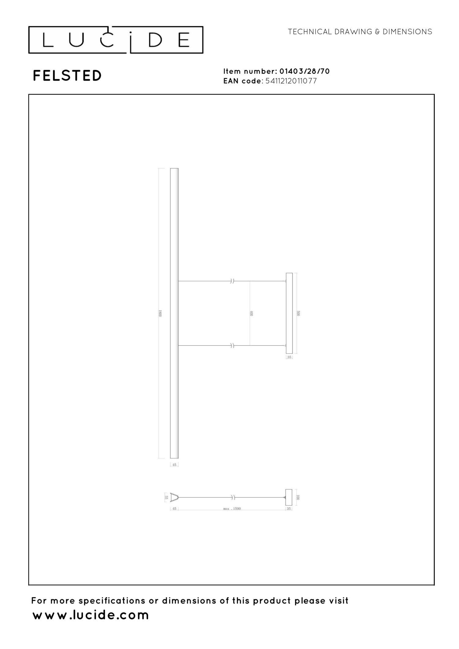 Lucide FELSTED Hanglamp LED Dimbaar Zwart - Afbeelding 9