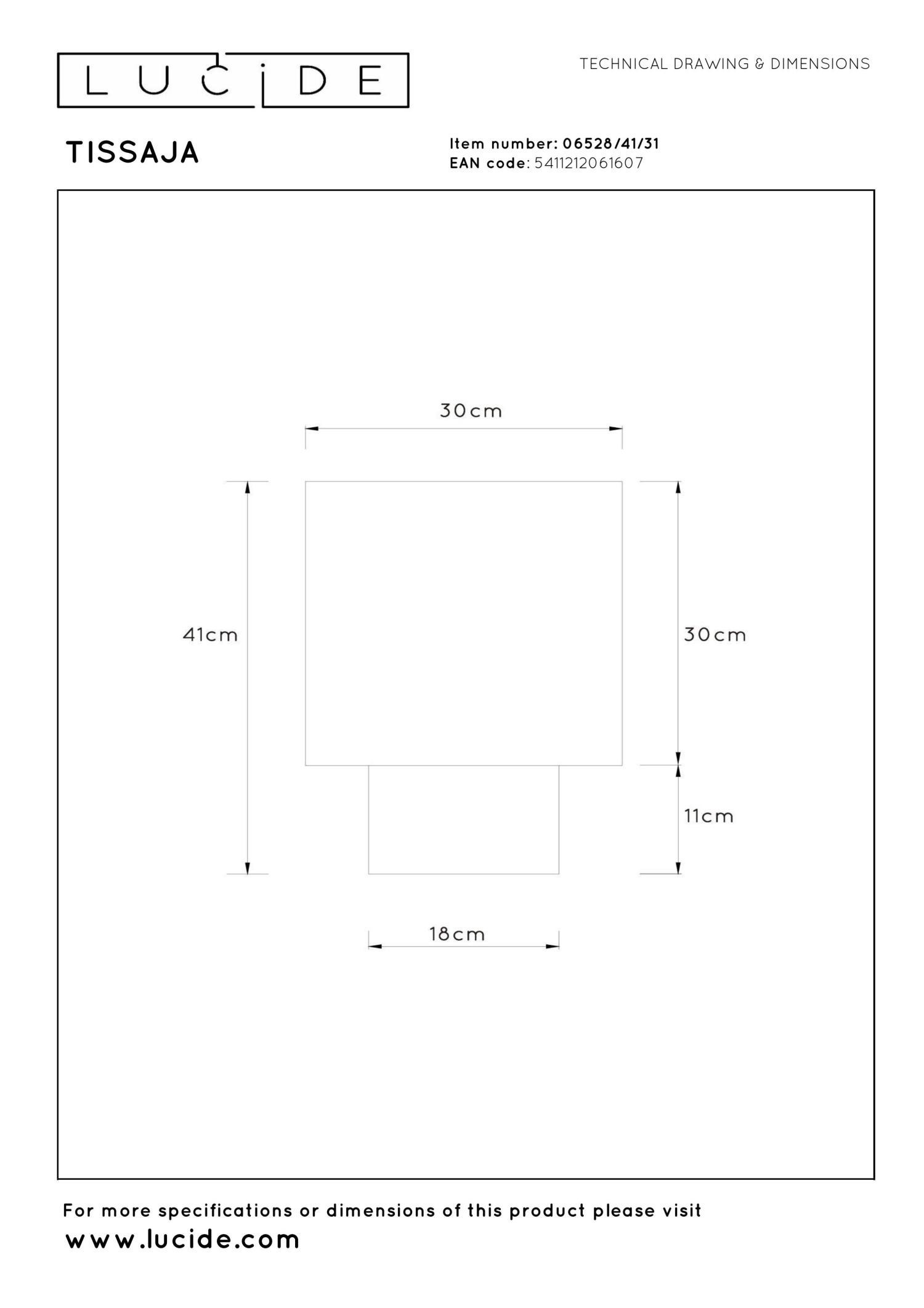 Lucide TISSAJA - Tafellamp - Ø 30 cm - 1xE27 - Wit | Essential - Afbeelding 5