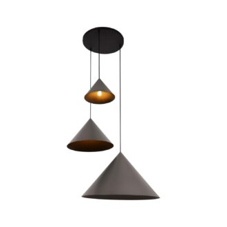 Lucide SPITZE - Hanglamp - Ø 68 cm - 3xE27 - Grijs | Vibes