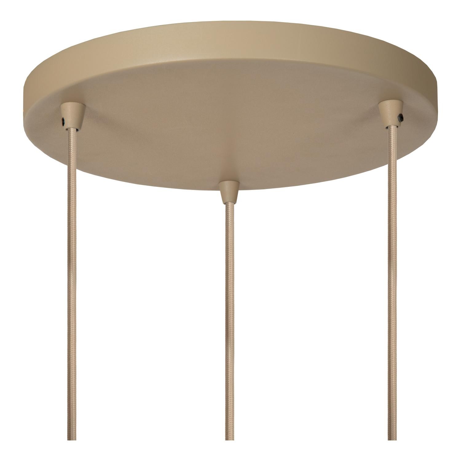 Lucide ESTEREL - Hanglamp - 3xGU10 (MR11) - Taupe | Essential - Afbeelding 6