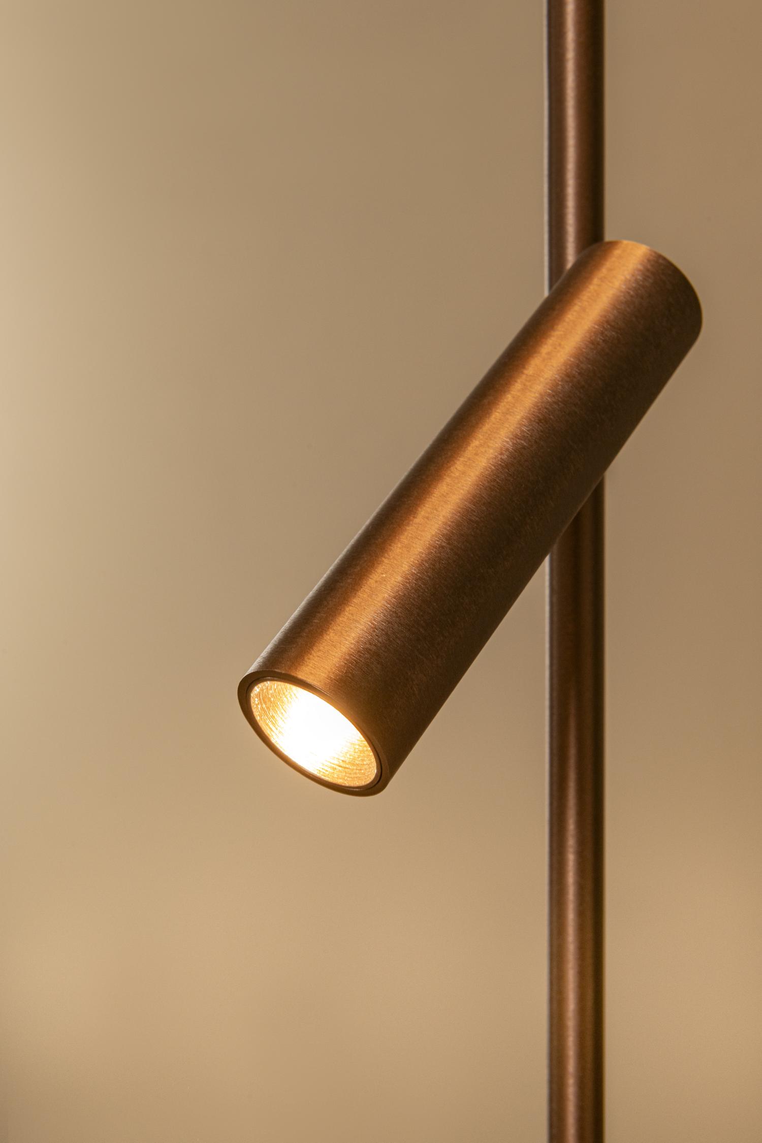 Lucide APPLAUSE - Vloerlamp - Ø 33 cm - LED Dimb. - CCT - 2700K/4000K - Koffie | Premium - Afbeelding 5