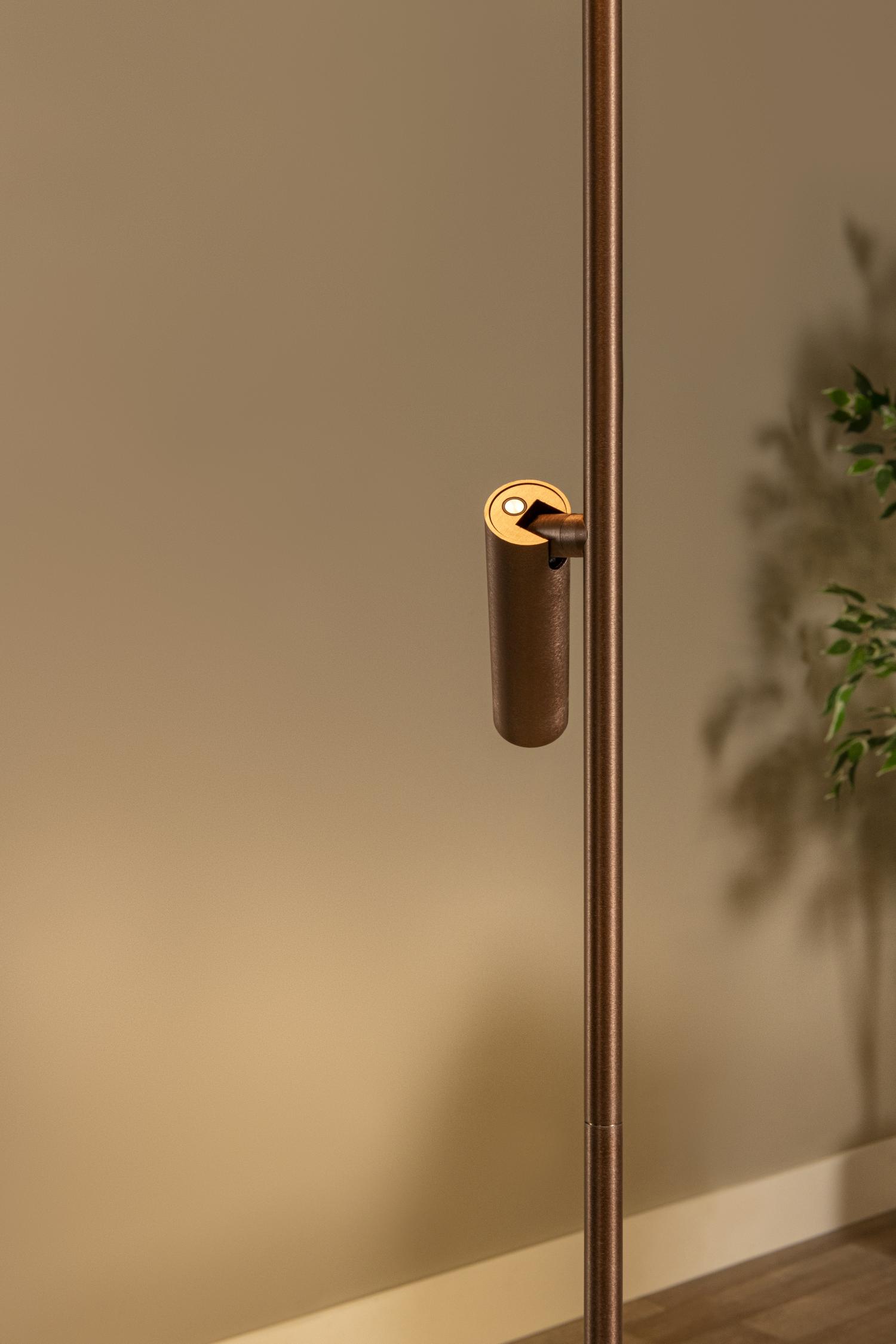 Lucide APPLAUSE - Vloerlamp - Ø 33 cm - LED Dimb. - CCT - 2700K/4000K - Koffie | Premium - Afbeelding 7