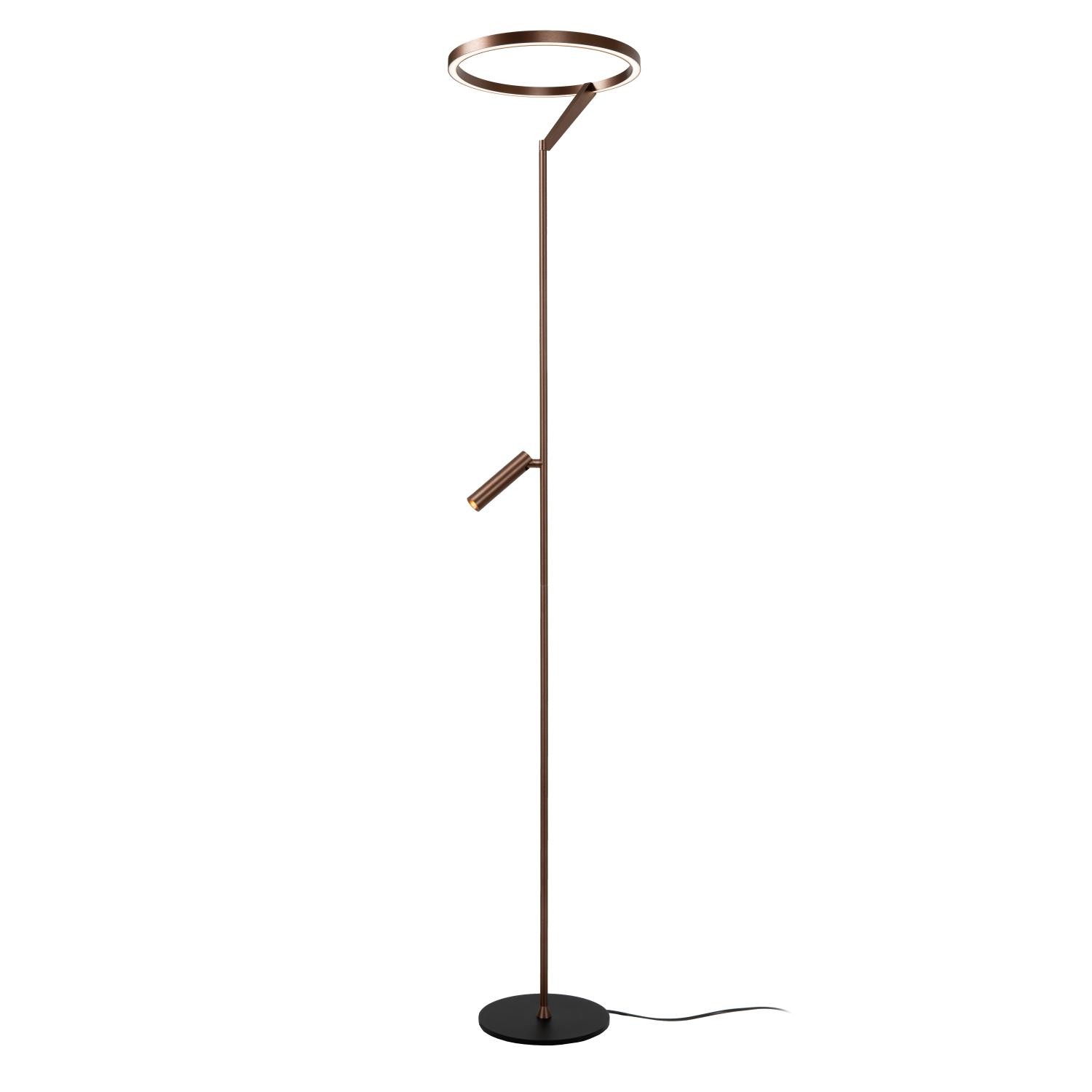 Lucide APPLAUSE - Vloerlamp - Ø 33 cm - LED Dimb. - CCT - 2700K/4000K - Koffie | Premium