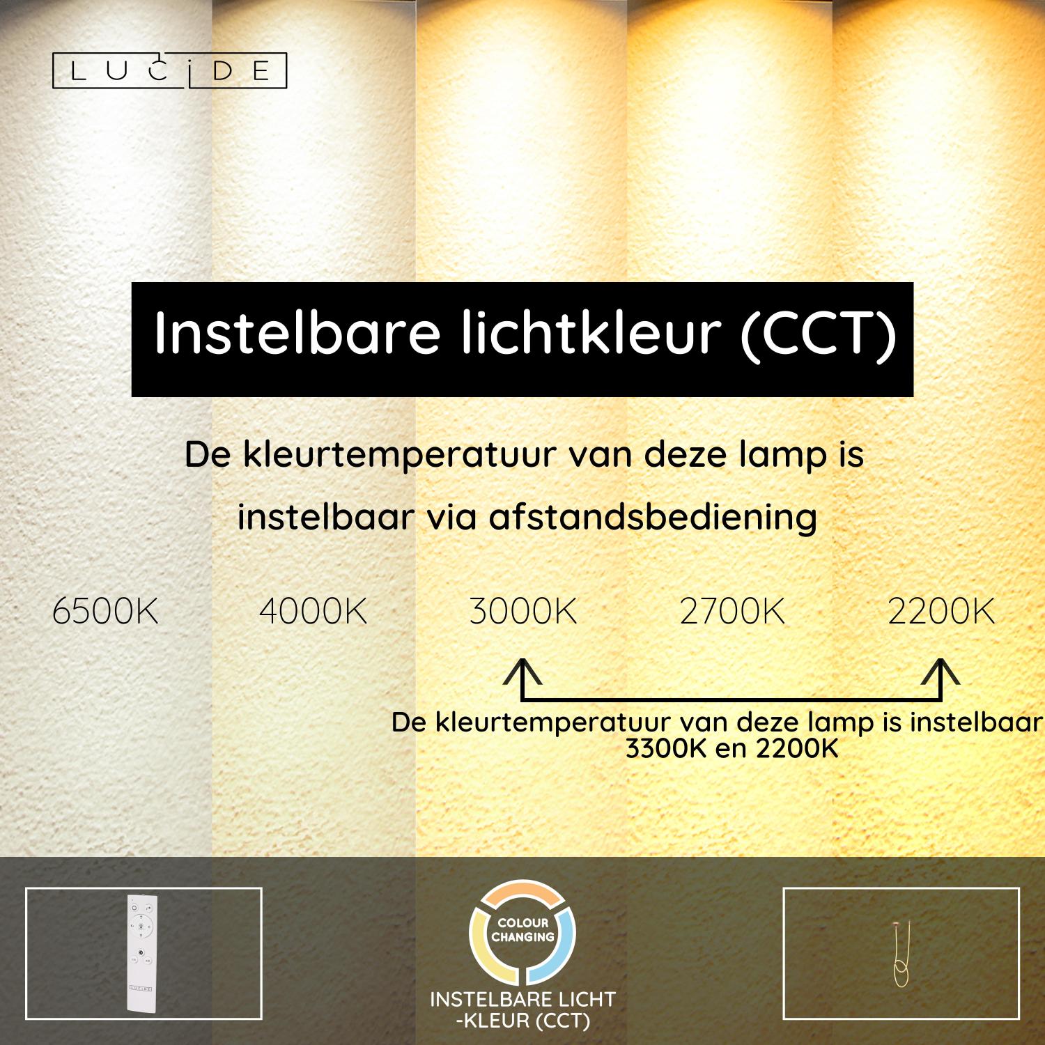 Lucide JANDERIN - Plafonnière - LED Dimb. - CCT - 1x36W 2200K/3300K - Champagne kleur | Vibes - Afbeelding 4