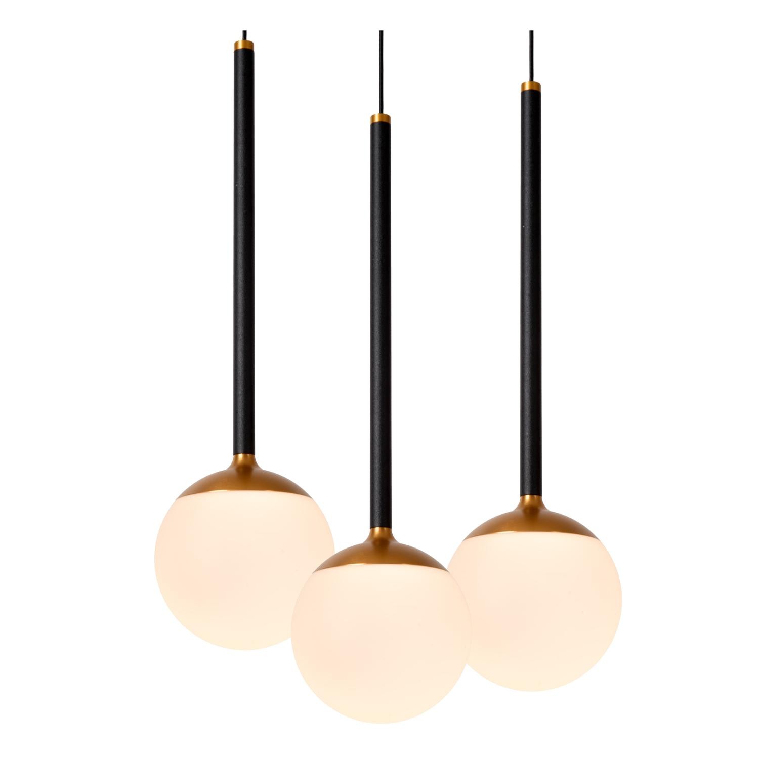 Lucide CALINA - Hanglamp - Ø 41,9 cm - LED Dimb. - CCT - 5x7,4W 2200K/3300K - Zwart | Premium - Afbeelding 6
