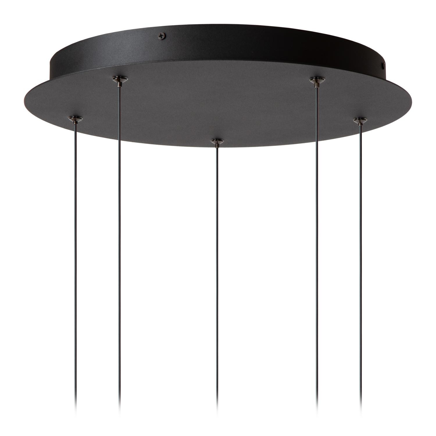 Lucide CALINA - Hanglamp - Ø 41,9 cm - LED Dimb. - CCT - 5x7,4W 2200K/3300K - Zwart | Premium - Afbeelding 8