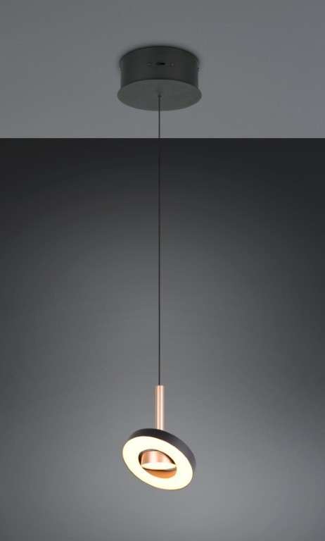 TRIO Select, Hanglamp Guano mat zwart/coffee 8 watt - Afbeelding 7