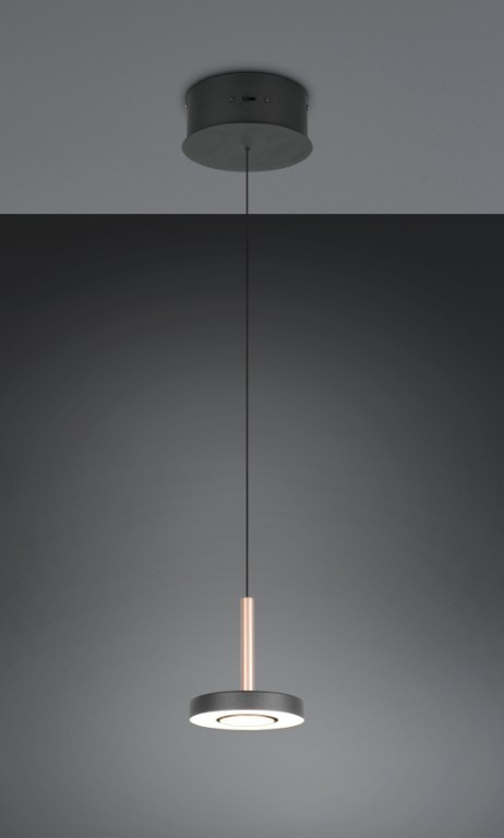 TRIO Select, Hanglamp Guano mat zwart/coffee 8 watt - Afbeelding 12