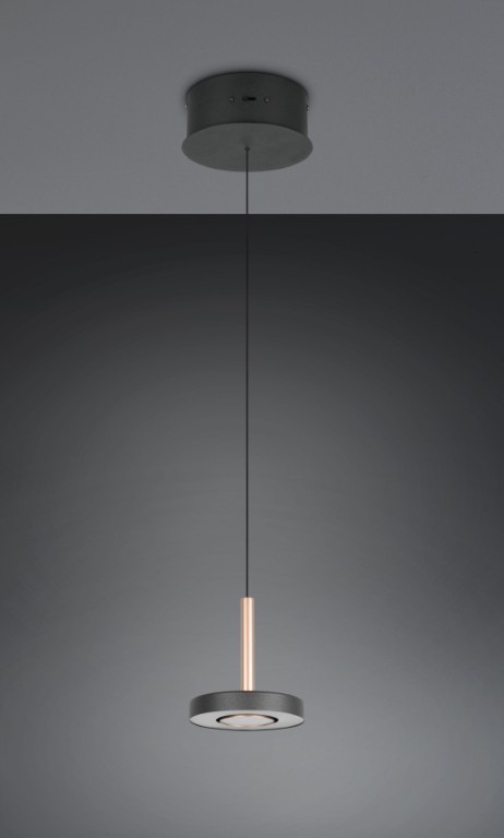 TRIO Select, Hanglamp Guano mat zwart/coffee 8 watt - Afbeelding 9