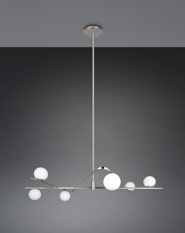 TRIO Select, Hanglamp Flaming nikkel mat - Afbeelding 4