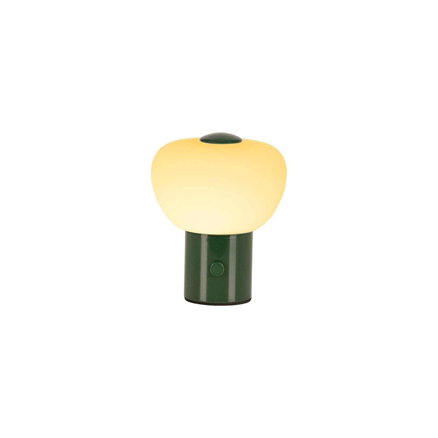 Lucide GUSTAV - Oplaadbare Tafellamp - Accu/Batterij - Ø 8 cm - LED Dimb. - 1x0,8W 2700K - Groen | Essential