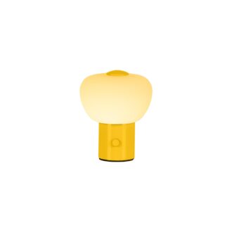 Lucide GUSTAV - Oplaadbare Tafellamp - Accu/Batterij - Ø 8 cm - LED Dimb. - 1x0,8W 2700K - Geel | Essential