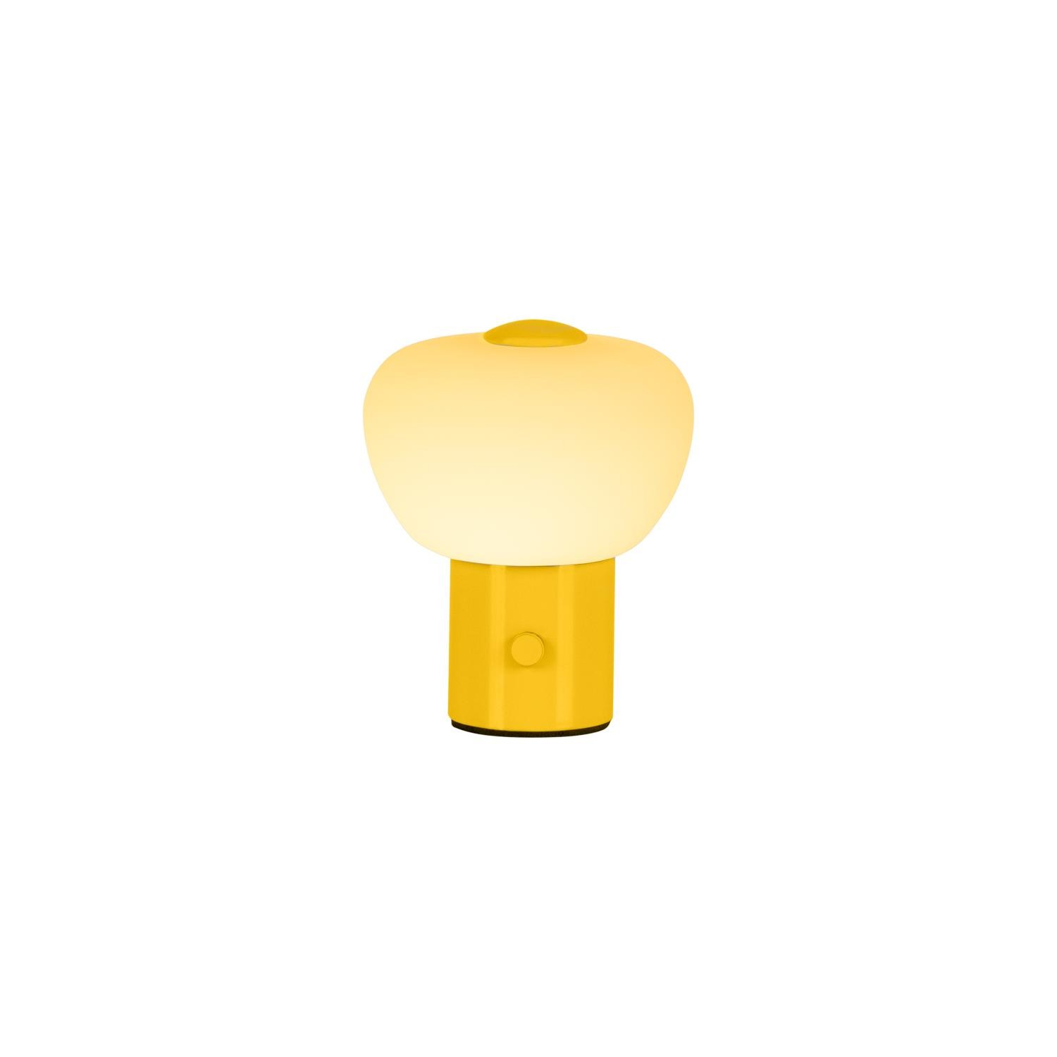 Lucide GUSTAV - Oplaadbare Tafellamp - Accu/Batterij - Ø 8 cm - LED Dimb. - 1x0,8W 2700K - Geel | Essential