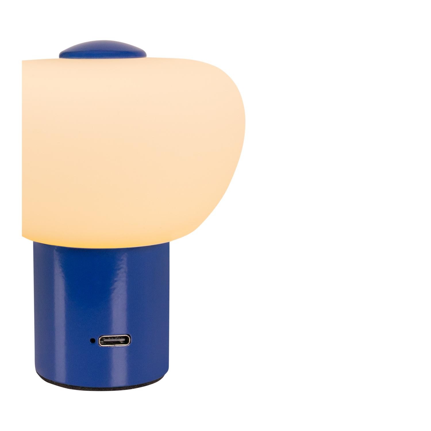 Lucide GUSTAV - Oplaadbare Tafellamp - Accu/Batterij - Ø 8 cm - LED Dimb. - 1x0,8W 2700K - Blauw | Essential - Afbeelding 7