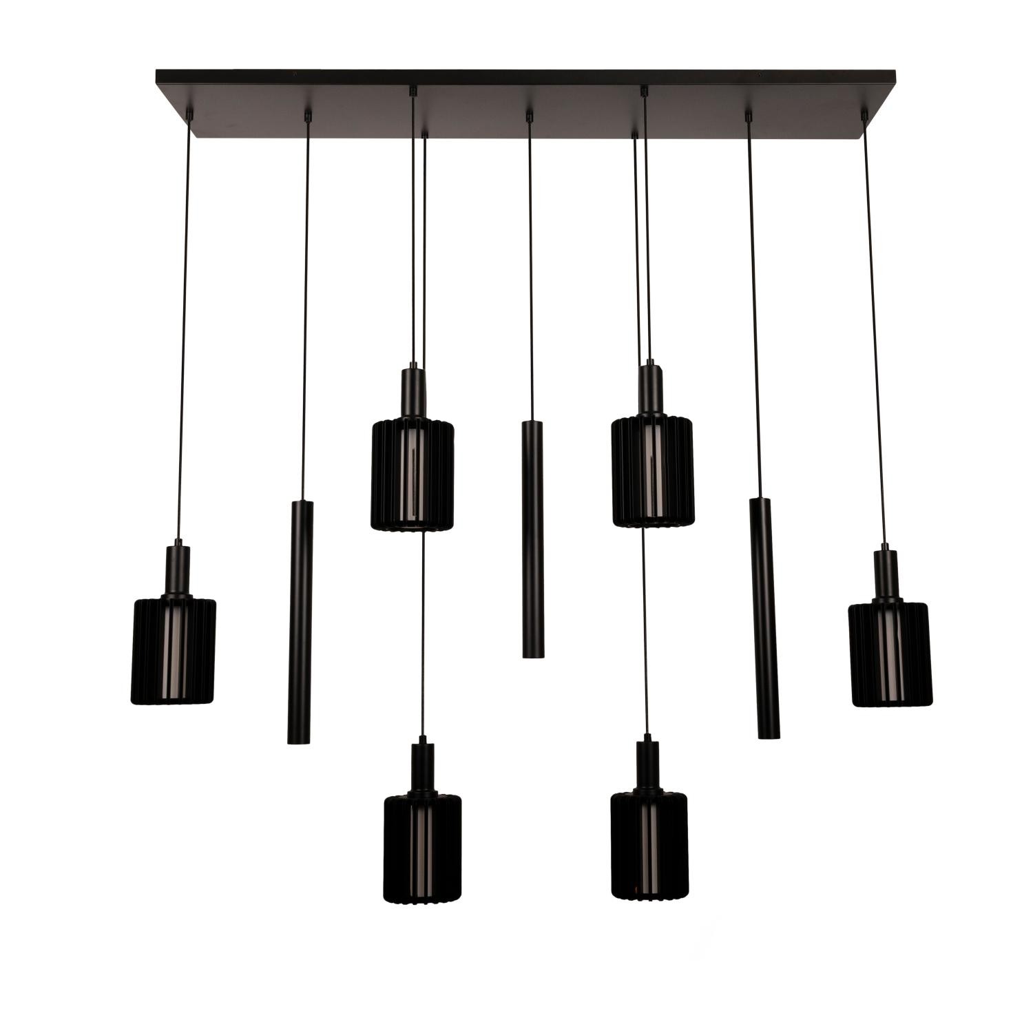 Lucide LAMBRES - Hanglamp - 6xE27 - Zwart - Afbeelding 2