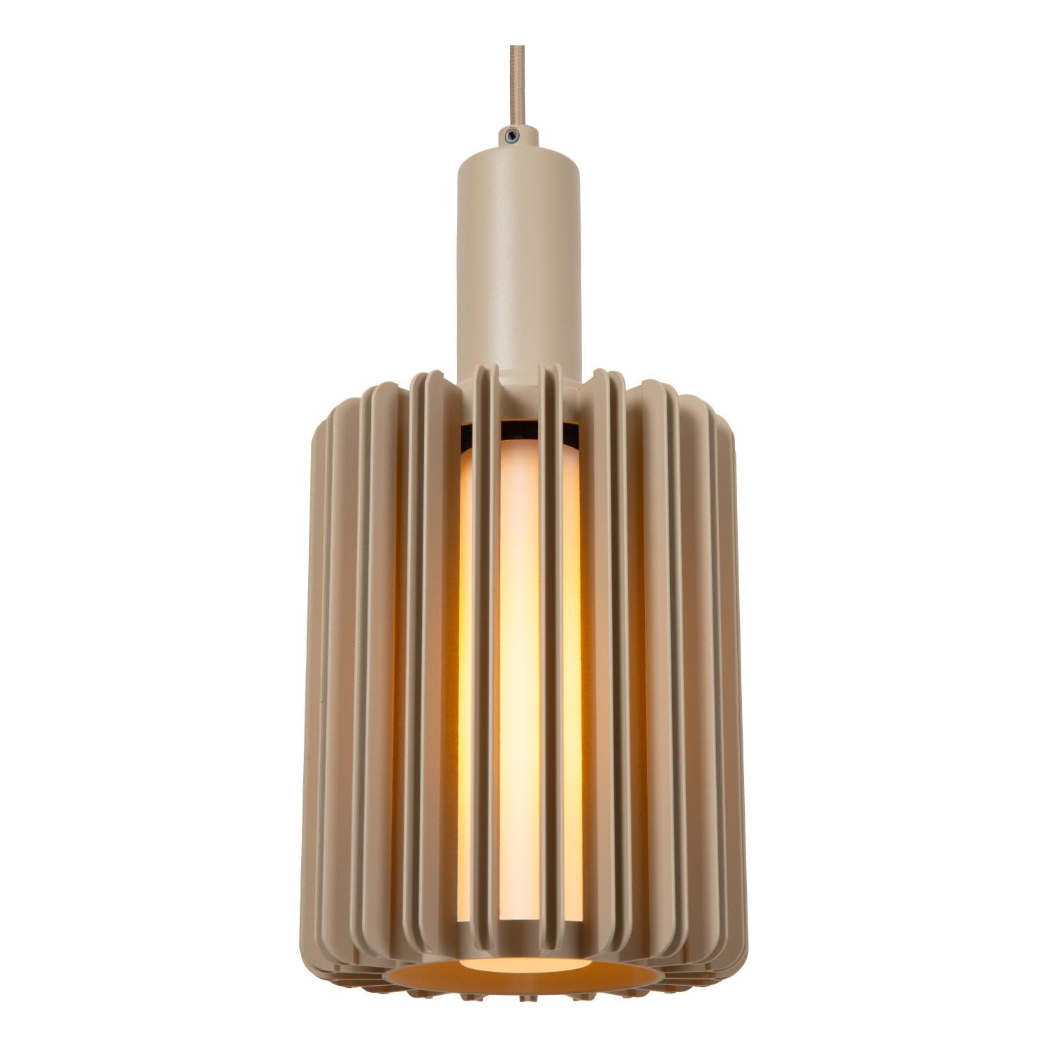 Lucide LAMBRES - Hanglamp - 6xE27 - Taupe - Afbeelding 3