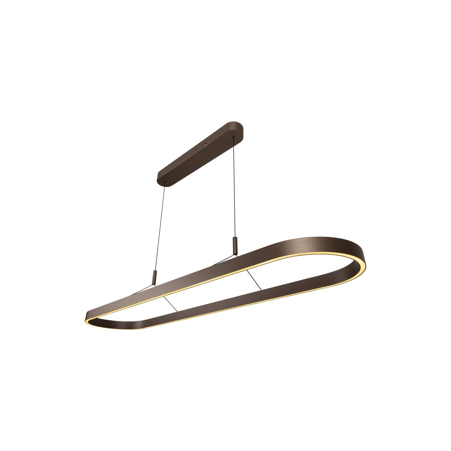 Lucide LIANE - Hanglamp - LED Dimb. - CCT - 2x40W 2700K/4000K - Roest bruin | Vibes - Afbeelding 7