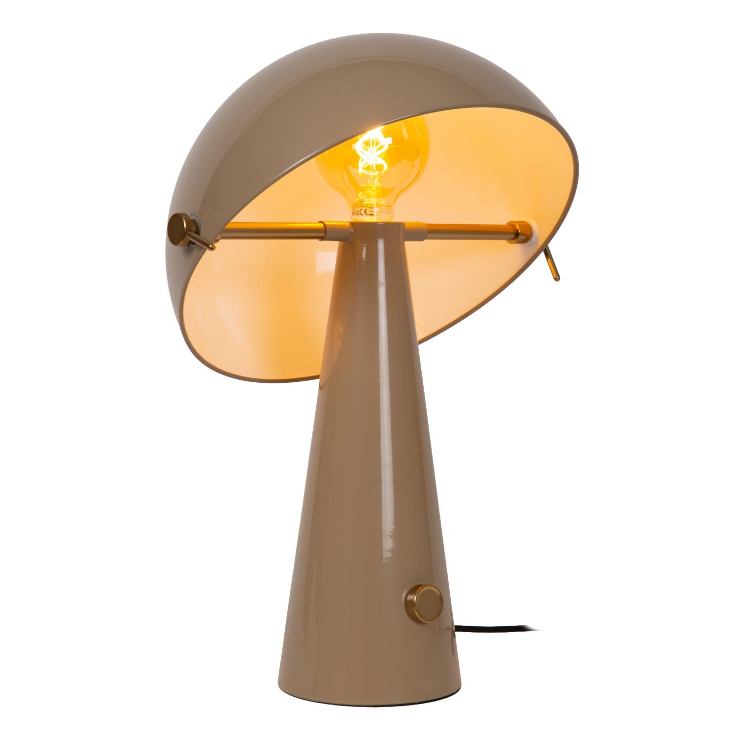 Lucide BARONE - Tafellamp - Ø 38 cm - 1xE27 - Taupe | Vibes