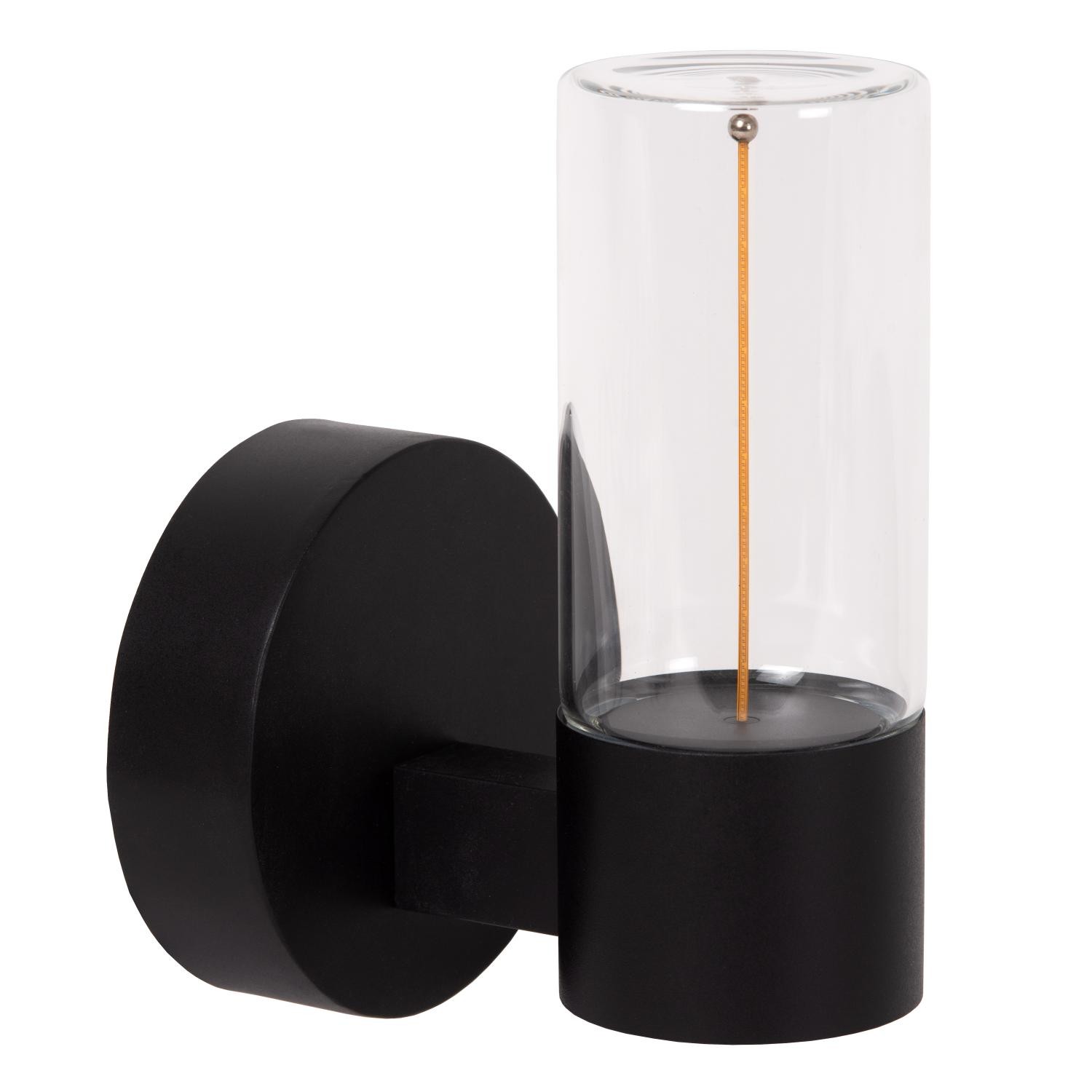 Lucide FILANI - Wandlamp Binnen/Buiten - LED - 1x6,5W 2700K - IP54 - Zwart | Essential - Afbeelding 2