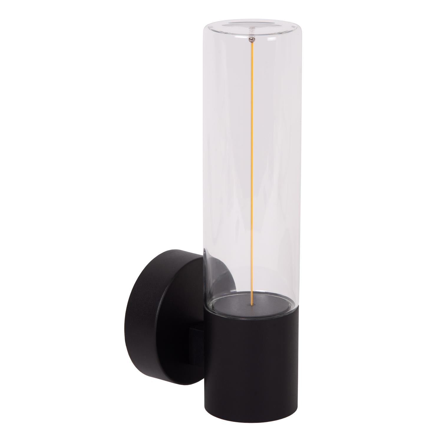 Lucide FILANI - Wandlamp Binnen/Buiten - LED - 1x8W 2700K - IP54 - Zwart | Essential - Afbeelding 2