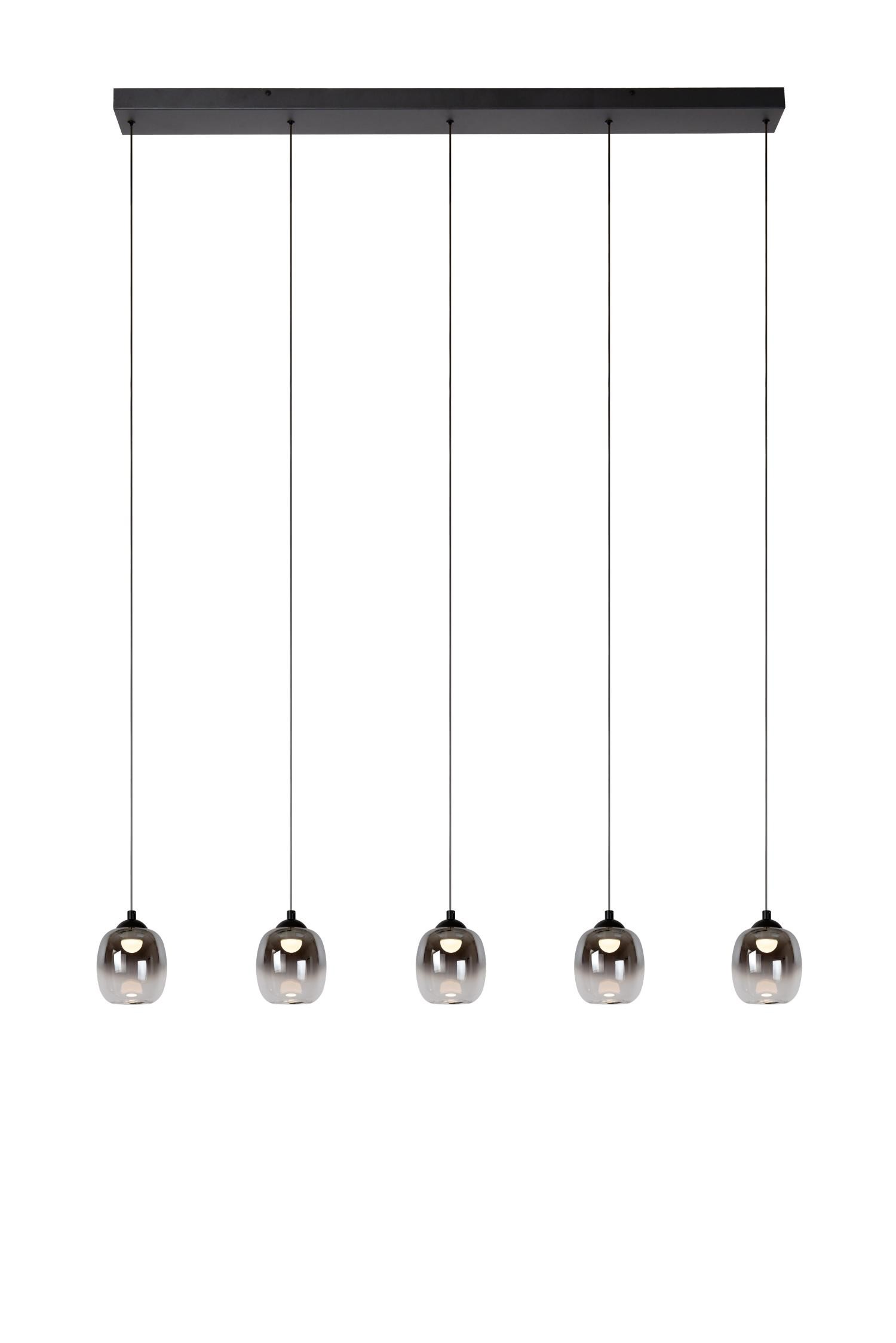Lucide TAMINO - Hanglamp - LED Dimb. - 5x5,6W 3000K - Zwart