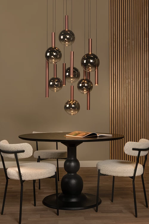 Lucide JASMINE - Hanglamp - Ø 75 cm - LED Dimb. - CCT - 12x4,5W 2200K/3300K - Geschikt voor vide en hoge plafonds - Koper - Afbeelding 5