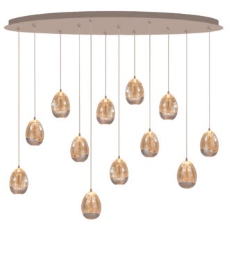 Hanglamp Champagne Egg 12 lichts