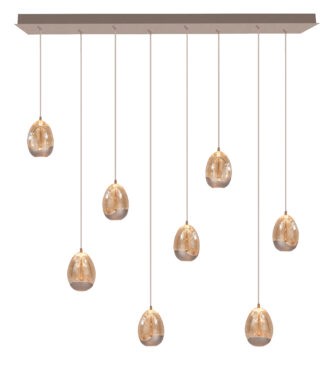 Hanglamp Champagne Egg balk 8 lichts
