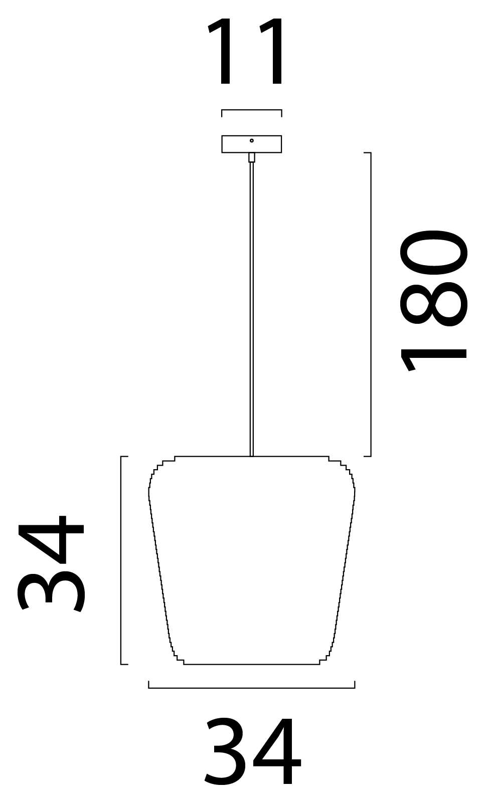 HL Carta Moody 1-licht cacao - Afbeelding 3