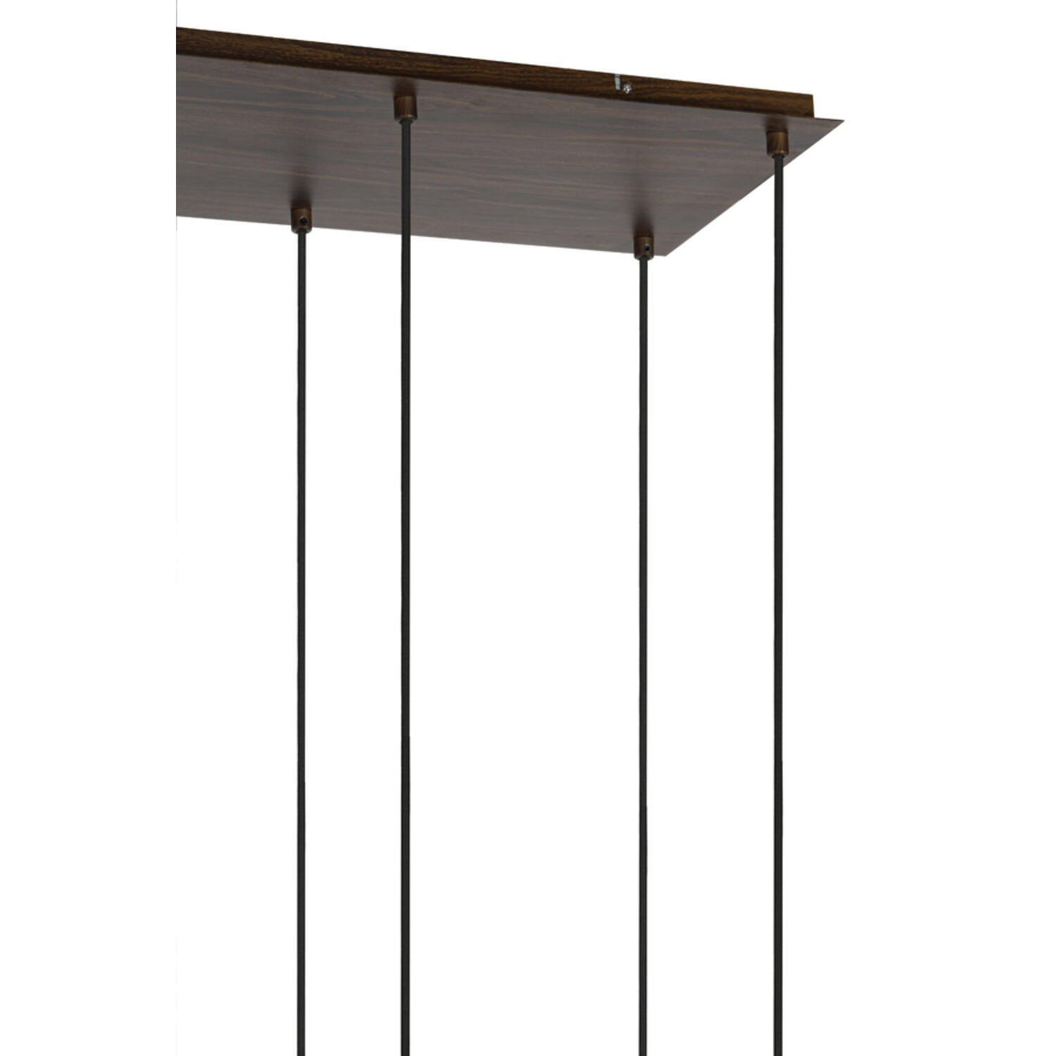 Hanglamp 10L 138x49x180 cm HUXI hout prnt d bruin+linnen nt - Afbeelding 3