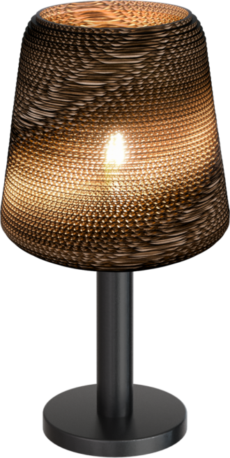 TL Carta Moody 1-lichts zwarte lamp, hoogte 63 cm, kap 34x34 cm